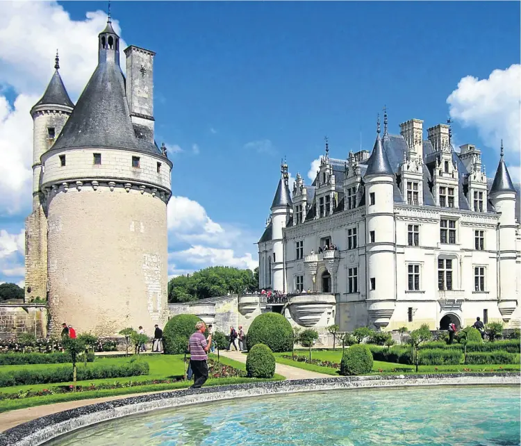  ??  ?? HONEYMOON PHASE: The Château de Chenonceau, near the village of Chenonceau­x, where Mary Stuart (later Mary Queen of Scots) and Francis, Dauphin of France, spent the first few months of their marriage in 1558