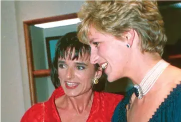  ??  ?? Diana, Princess of Wales, right, with Rosa Monckton in 1993.