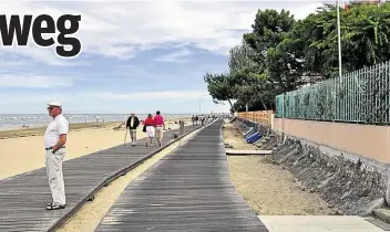  ??  ?? Einen Holzweg (wie hier in Frankreich) könnte sich Samina Mir auch für den Elbstrand vorstellen.