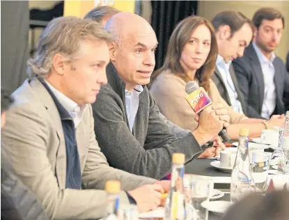  ?? Prensa pro ?? De Andreis, Larreta y Vidal, ayer, en el congreso de Pro