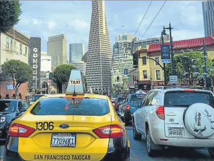  ?? COLLEEN PROPPE / GETTY ?? Un vehículo de Yellow Cab, antes la compañía de taxis hegemónica en San Francisco