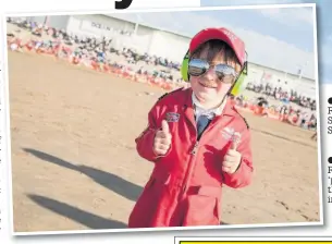  ?? Fraser Brown Zack Downey/ ZED Photograph­y ?? Above, the Red Arrows at Southport Air Show
Left, a young Red Arrows ‘pilot’ enjoys the air show in 2016