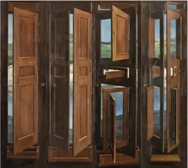  ?? ?? 1. Armoire surréalist­e (Surrealist Wardrobe), 1941, Marcel Jean (1900–93), oil on wood panel, 180.5 × 211 × 90cm. Musée des arts décoratifs, Paris