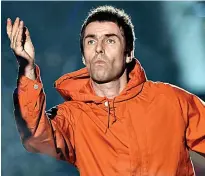  ??  ?? Tribute: Liam Gallagher performs on Sunday