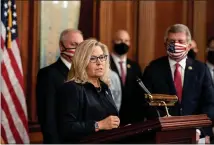  ?? ANNA MONEYMAKER — THE NEW YORK TIMES ?? Rep. Liz
Cheney of Wyoming voted to impeach President Donald Trump. The Wyoming Republican Party said it had been inundated with calls and messages from voters fuming about her decision.