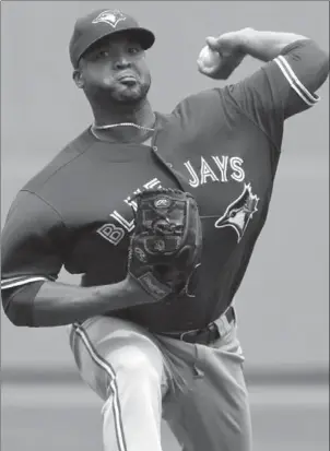  ?? ASSOCIATED PRESS FILE PHOTO ?? Francisco Liriano, pictured, was traded to Houston Astros for outfielder Nori Aoki and minor-league outfield prospect Teoscar Hernandez. Liriano was 6-5 with a 5.88 ERA with the Toronto Blue Jays this season.