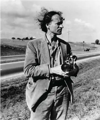  ??  ?? Jonas Mekas in Lithuania, 1971; photograph­s from A Dance with Fred Astaire