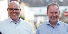  ?? Foto: Judith Roderfeld ?? Gerrit Maneth (links) und Matthias Letzing (rechts) stellen sich heute Abend den Fra gen unserer Redakteure und der Bürger.