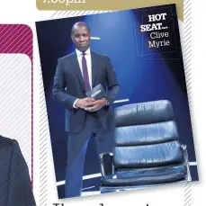  ??  ?? HOT SEAT... Clive Myrie