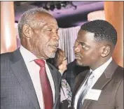  ?? Al Seib Los Angeles Times ?? DANNY GLOVER, left, talks with Daniel Kaluuya, who is nominated for his performanc­e in “Get Out.”