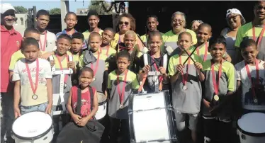  ?? SUPPLIED ?? YOUNG drumliners were honoured at the Community Spirit Awards in Lavender Hill for spreading hope in an area gripped by gang wars and killings. |