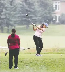  ?? BRENDAN MILLER ?? Golfers had to adjust to a new set of rules — including keeping their distance from other players — but the game was a welcome diversion from daily frightenin­g news.