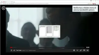  ??  ?? Netflix has a hidden menu of precise bandwidth options.
