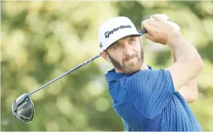  ??  ?? Dustin Johnson of the United States plays his shot from the 13th tee during the final round of The Northern Trust at Glen Oaks Club on August 27, 2017 in Westbury, New York. AFP photo