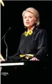  ?? PHOTO: GETTY ?? Will she, won’t she?: Hillary Clinton speaks at the 2018 Glamour Women Of The Year Awards earlier this week in New York.