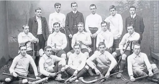  ?? ?? Members of Maryfield Hockey Club, Dundee, pictured in 1905. Read more about them at the top of the left-hand column.