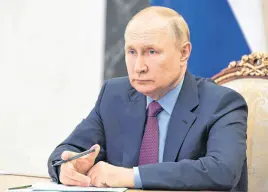  ?? PAVEL BRYKIN • SPUTNIK/KREMLIN VIA REUTERS ?? Russian President Vladimir Putin chairs a meeting on the developmen­t of the country’s metallurgi­cal sector, via a video link at the Kremlin in Moscow, Russia, Aug. 1.