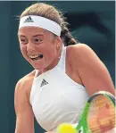  ??  ?? Jelena Ostapenko: confident.