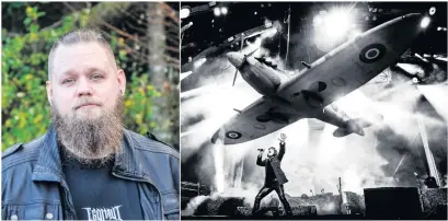  ?? Bilder: Filip Landqvist (vänstra bilden) och Robert Hellström ?? Herrljunga­fotografen Robert Hellström uppmärksam­mas nu internatio­nellt av franska PX3 med en guldmedalj för en konsertbil­d på Iron Maiden.