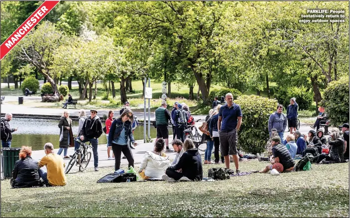  ?? Pictures: JOEL GOODMAN/LNP; OWEN HUMPHREYS/PA; WAYNE STARR; DARREN QUINTON ?? PARKLIFE: People tentativel­y return to enjoy outdoor spaces