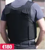  ?? ?? €180 Armour vest: One of the adverts