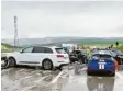  ?? Foto: Ittig, News5, dpa ?? Mehr als 50 Autos krachten auf der Autobahn 71 am Sonntagnac­hmittag ineinander.