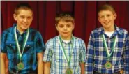  ?? SUBMITTED PHOTO ?? Rookie of the Year: Justin Keller, Eastern Berks 4-H Dairy Club; Wyatt Koller, Northern Berks 4-H Dairy Club & Overall Rookie of the Year; Ben Zeller, Western Berks 4-H Dairy Club.