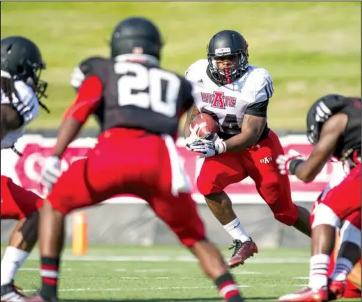  ??  ?? Arkansas State/ANDREW FERGUSON
Senior running back Michael Gordon returns for Arkansas State after rushing for 1,100 yards and 13 touchdowns last season, averaging
6.9 yards per carry.