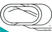  ??  ?? Fig 6: A completed trackplan, with punched holes, ready to be glued to the fascia with 3M’s Spraymount adhesive.