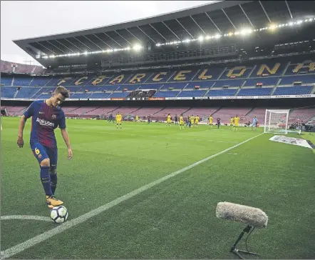  ?? FOTO: PEP MORATA ?? El Barça-las Palmas del 1 de octubre se acabó disputando, aunque se hizo a puerta cerrada. Los azulgrana ganaron por 3-0