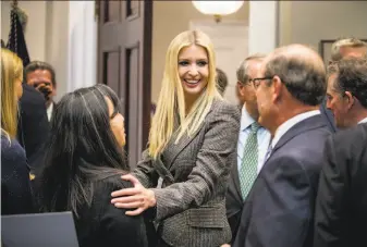  ?? Andrew Harnik / Associated Press ?? Ivanka Trump said she was unaware of the rules when she used her personal email account. It was a cause for concern within the White House Counsel’s Office, according to two sources.