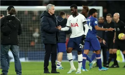  ??  ?? José Mourinho would like club record signing Tanguy Ndombele to feature against Norwich on Saturday. Photograph: Tottenham Hotspur FC/Tottenham Hotspur FC via Getty Images