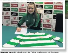  ??  ?? Hoops star Maria signed for Celtic at the start of the year