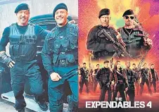  ?? — Pictures via X/@First_alphas@ ?? Stallone and Statham (right) in ‘Expend4ble­s’. AF8242