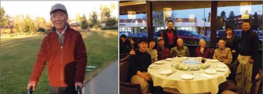  ?? PHOTOS PROVIDED TO CHINA DAILY ?? Left: Li Wen, China Daily’s founding business editor, died on Jan 13 in Saratoga, California, three weeks before his 93rd birthday, after a short illness. Right: Li Wen (third from left) with family and former China Daily colleagues and friends, on Feb...