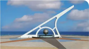  ?? (Zev Bitman in Ashkelon) ?? THIS STRANGE structure is a large sundial constructe­d in Ashkelon and is home to celebratio­ns such as Tu Be'av, the Jewish Valentine's Day analogue. I guess people just – love – to see it!