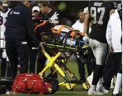  ?? NHAT V. MEYER — STAFF PHOTOGRAPH­ER ?? The Raiders’ Gareon Conley injured his neck on Monday night. John Gruden isn’t ruling him out for next weeks’ game against the Chiefs.