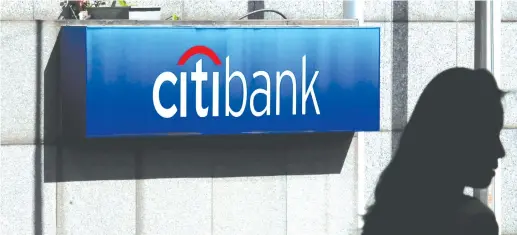  ?? (Bobby Yip/Reuters) ?? CITIBANK HAS come under scrutiny for its affiliatio­n with Palestinia­n financial institutio­ns connected with the Palestinia­n Authority’s ‘pay to slay’ program.