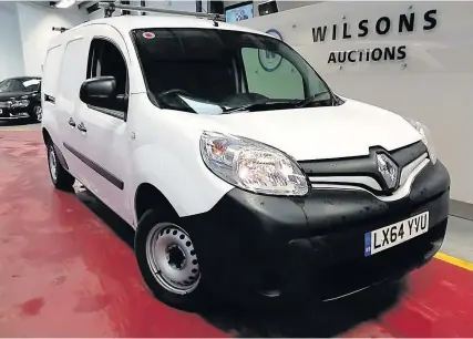  ??  ?? Vans like this Renault Kangoomaxi, from Tusker Direct, feature in the weekly car auctions at Wilsons Auctions Newport