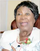  ??  ?? Minister Nomthandaz­o Eunice Moyo