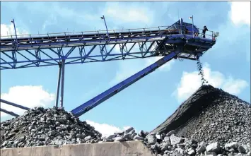  ?? PHOTO: REUTERS ?? A conveyor belt carries ore extracted at Mimosa Platinum mine, about 400km south of Harare. Platinum miners and ferrochrom­e producers have reached an agreement with power utility Zesa Holdings to pre-pay for power from regional suppliers.