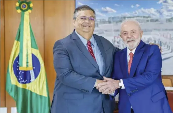  ?? RICARDO STUCKERT/PR ?? Flávio Dino e Lula: ministro “comunista” no STF