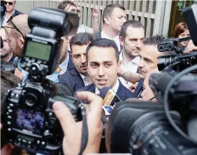  ?? Ansa ?? Trasferta milanese
Ieri Luigi Di Maio e Matteo Salvini si sono visti di nuovo a Milano