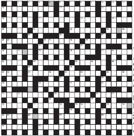  ??  ?? FOR A CHANCE TO WIN £750: Solve crossword to reveal the word reading down the shaded boxes. HOW TO ENTER: Call 0901 293 6231 and leave six-letter answer and details, or TEXT 65700 with the word XWORD, your answer and name. Texts and calls cost £1 plus standard network charges. One winner chosen from all correct entries received between 00.01 today (Saturday) and 23.59 tomorrow (Sunday). UK residents aged 18+, excl NI. Full terms apply, see Page 44. NEED A CLUE? Text HINT to 65700 for six answers, or call 0901 293 6235. Texts and calls cost £1 plus standard network charges. Today’s clues available from 00.01 Saturday to 23.30 on Sunday.