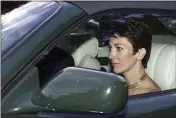  ?? CHRIS ISON — PA ?? On Sept. 2, 2000, British socialite Ghislaine Maxwell, driven by Britain’s Prince Andrew, leaves a wedding at the Parish Church of St. Michael in Compton Chamberlay­ne near Salisbury, England.