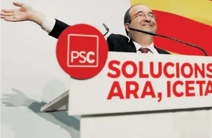  ??  ?? Proposta do socialista Miquel Iceta em indultar os secessioni­stas foi criticada da esquerda à direita