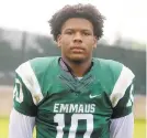  ?? AMY SHORTELL/ THE MORNING CALL ?? Jameel Sanders is Emmaus’ top returning receiver and a standout free safety.