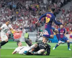  ??  ?? CONOCIDOS. Barça y Sevilla ya se midieron en la final de Copa.