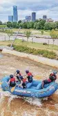  ?? [PHOTO BY CHRIS LANDSBERGE­R, THE OKLAHOMAN ARCHIVES] ?? Rafters make their way through the rapids at Riversport Adventures OKC in the Boathouse District.