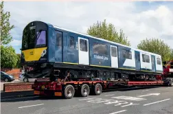  ?? (Chris Wilson) ?? The second Vivarail Class 484 to move to the Isle of Wight was 484004, photograph­ed at the Portsmouth Wightlink Terminal on May 18.